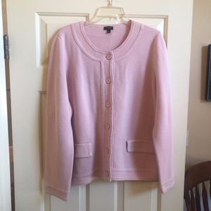 Talbots pink sweater topper